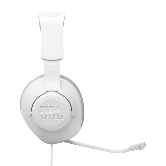 JBL Quantum 100M2 - White - Wired over-ear gaming headset with detachable mic and mute option - Right